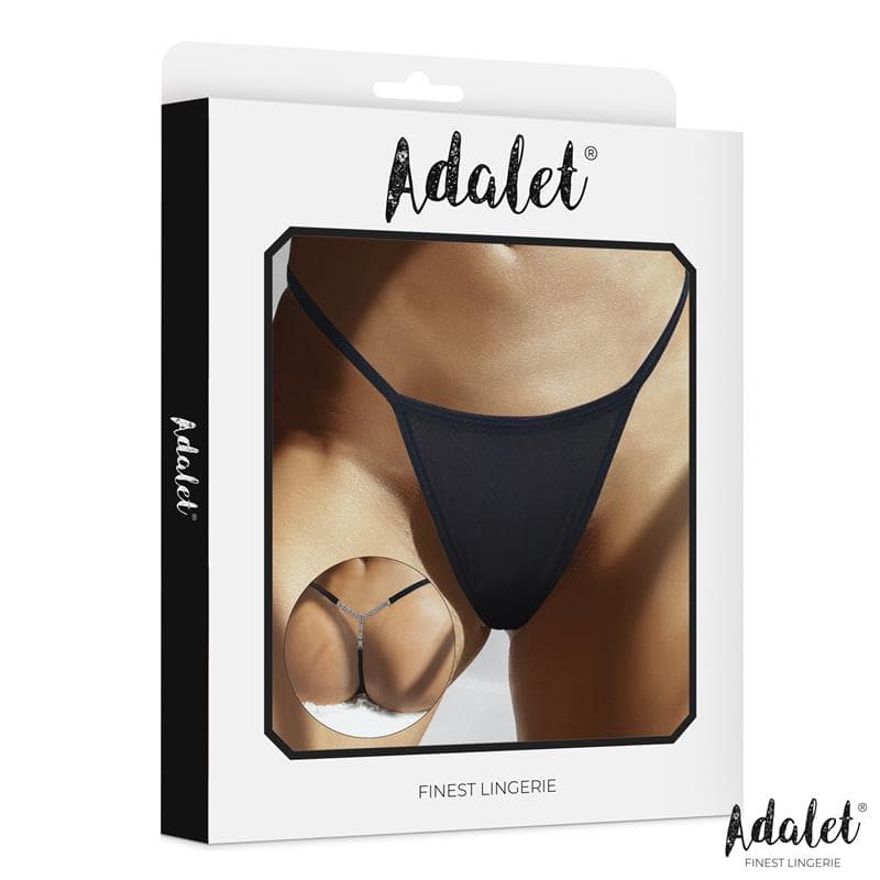 ADALET LINGERIE Perizoma mutandina nera Fiona con strass sul retro taglia SM in Perizomi string e tanga Kondorama - Martinsicuro, commercioVirtuoso.it