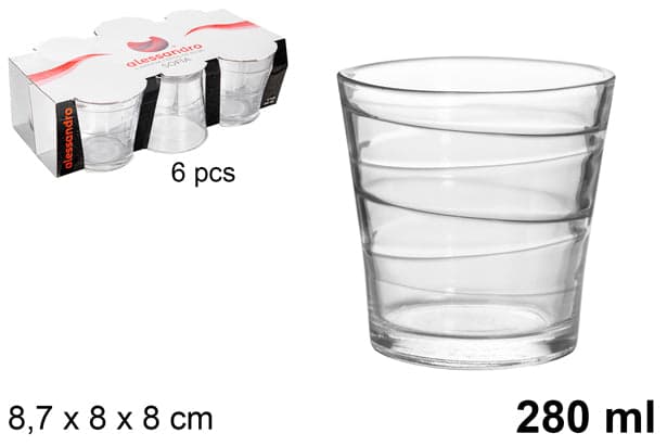 Pack 6 Bicchieri per Acqua 'Sofia' 280ml