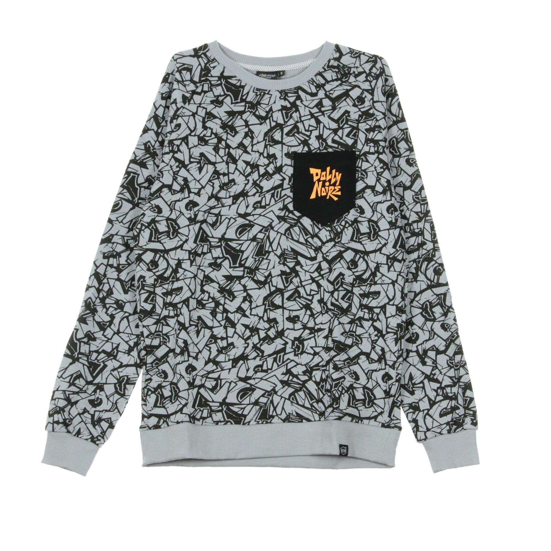 DOLLY NOIRE Felpa Girocollo Uomo Rocks Pattern Crew Grey/black