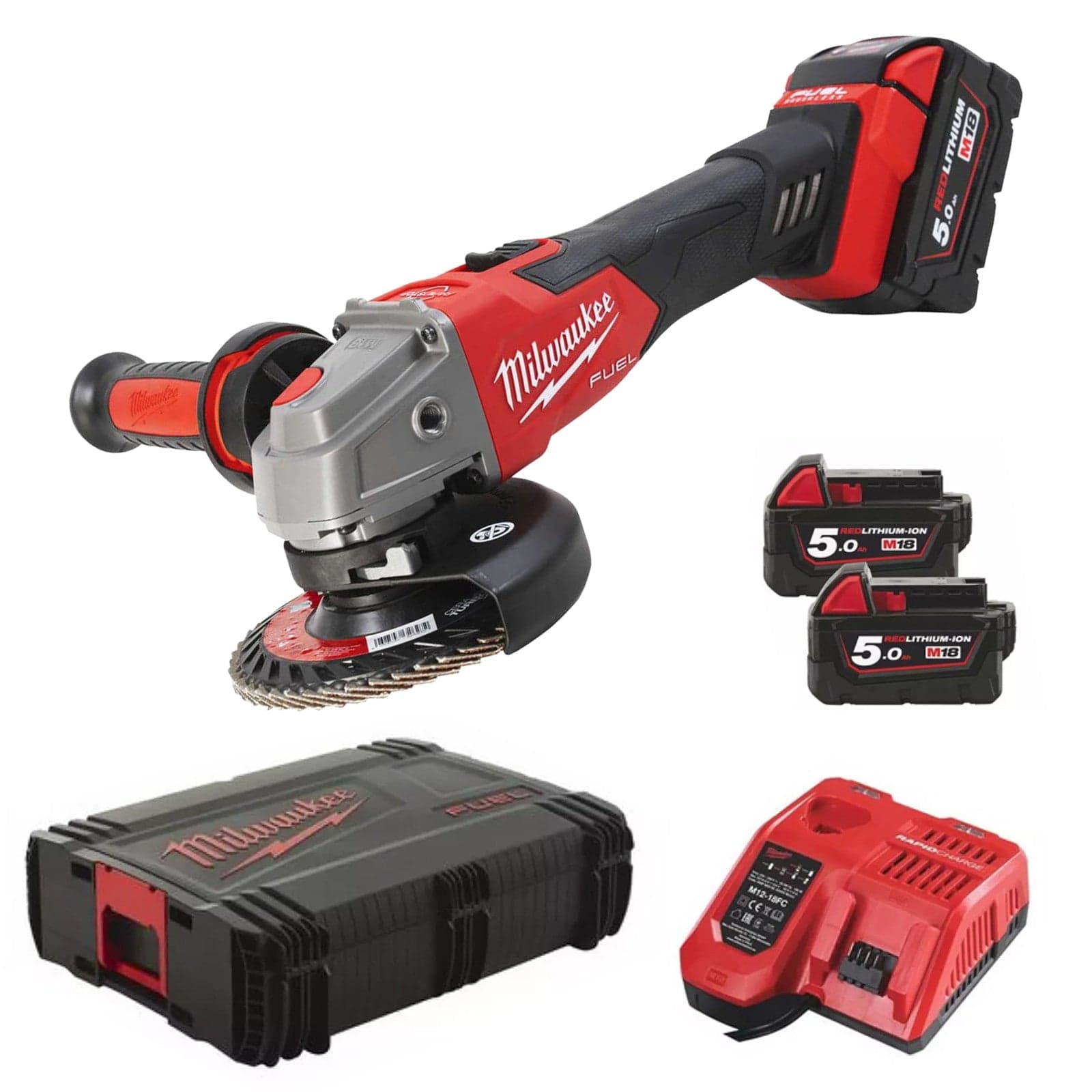 SMERIGLIATRICE BATTERIA 18V M18 FSAG125XB-502X 'MILWAUKEE' in prodotto Busolin - Venezia, commercioVirtuoso.it