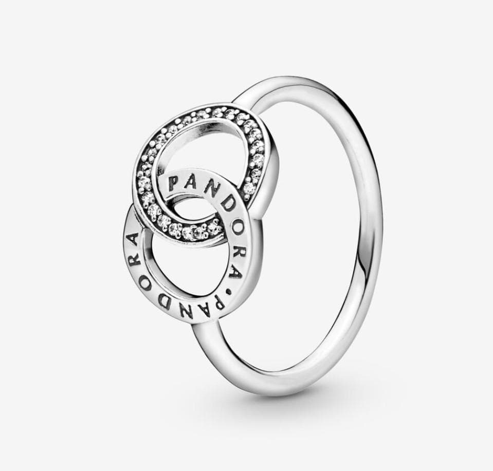 Pandora anello scintillante con cerchi intrecciati e logo Pandora in Anelli Alba Gioielli - Casoria, commercioVirtuoso.it
