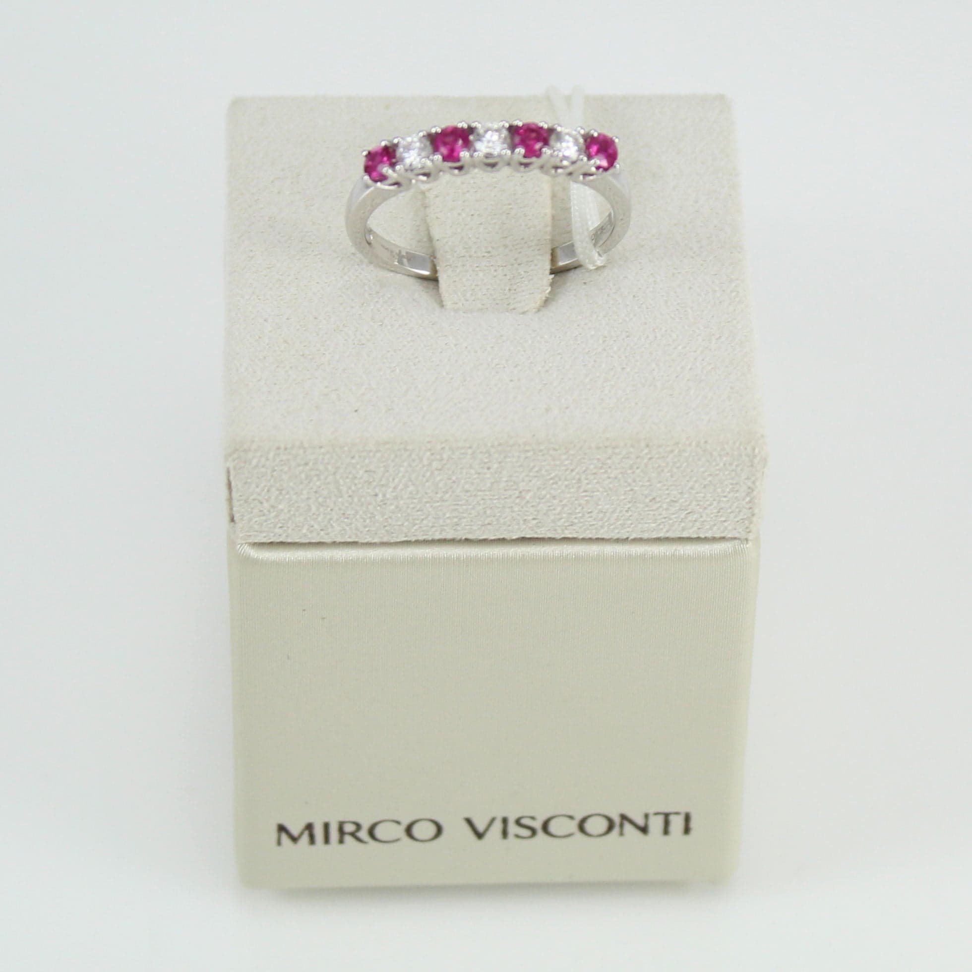 Anello donna riviera 7 pietre Mirco Visconti oro rubini e diamanti in Anelli Gioielleria Saba - Dolianova, commercioVirtuoso.it