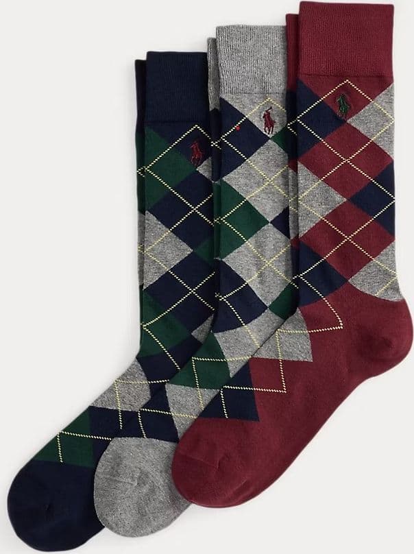 Tre paia di calze lunghe Argyle ! Polo Ralph Lauren: Scozzese in prodotto Anastasi - Marsala, commercioVirtuoso.it