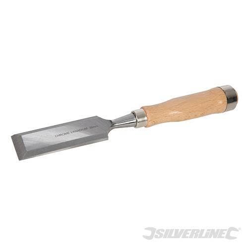 Scalpelli in acciaio cromato e impugnatura in legno Silverline - 10