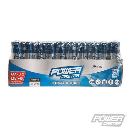 Batterie alcaline AA super e AAA super LR03 40 pezzi power master Power Master