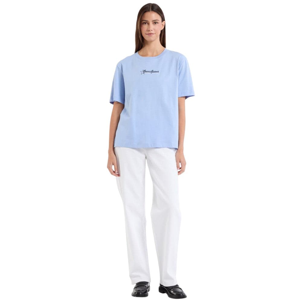 Guess Jeans t-shirt celeste W5RI48 K8HM0 G7CP T-shirt Guess Jeans