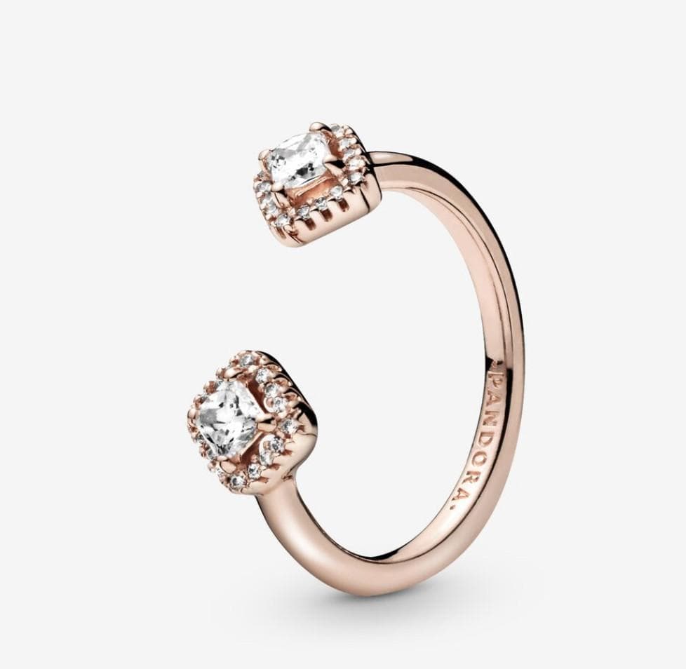 Pandora anello aperto scintillante rosè