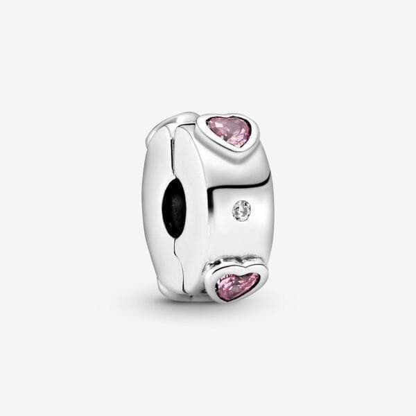 Pandora Clip Cuori rosa scintillante in Bead Charm Alba Gioielli - Casoria, commercioVirtuoso.it