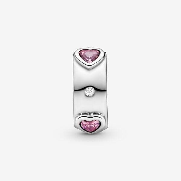 Pandora Clip Cuori rosa scintillante in Bead Charm Alba Gioielli - Casoria, commercioVirtuoso.it