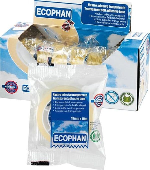 Nastro adesivo Ecophan 19mmx10mt in caramella Eurocel