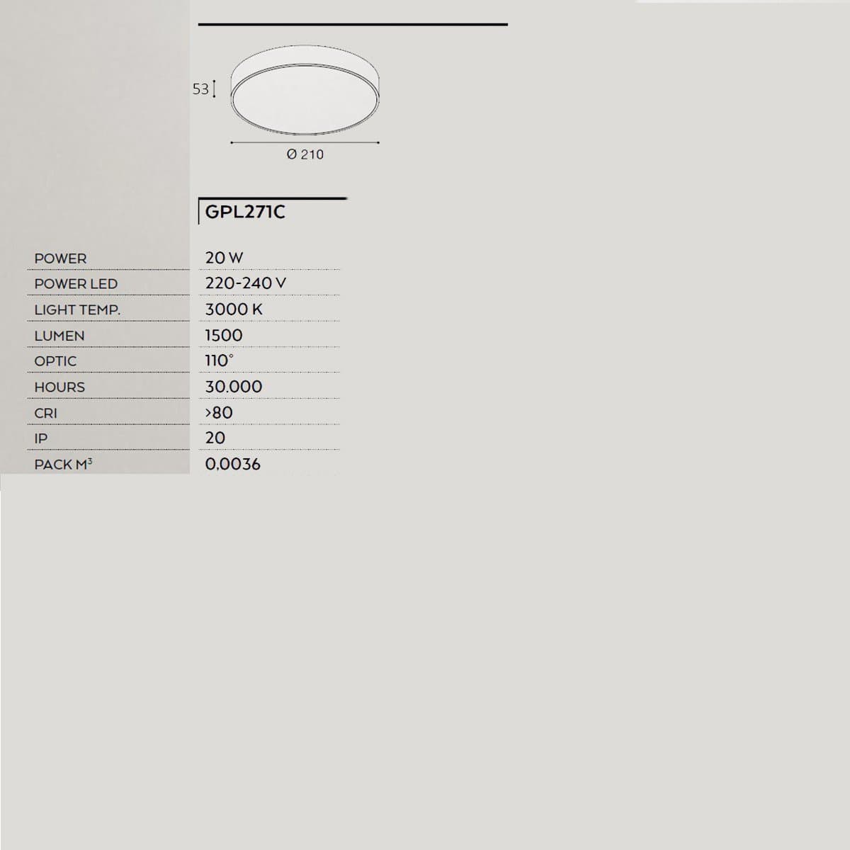 Plafoniera Gea Led CLOE 35 GPL271C LED IP20 alluminio modulo led integrato in Plafoniere Lampadari Bartalini - Colle di Val d’Elsa, commercioVirtuoso.it