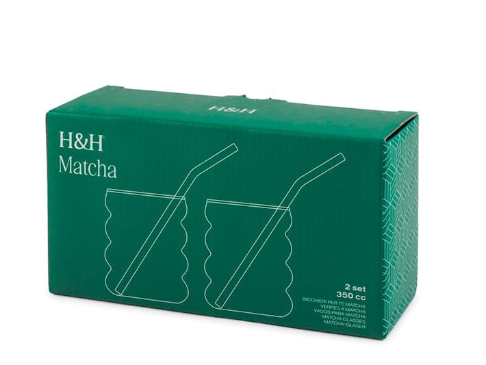 H&H Set 2 Bicchieri + 2 cannucce Matcha Tea 350 cc in Autocategorizzazione Più Di Più Ideas - Casalnuovo di Napoli, commercioVirtuoso.it