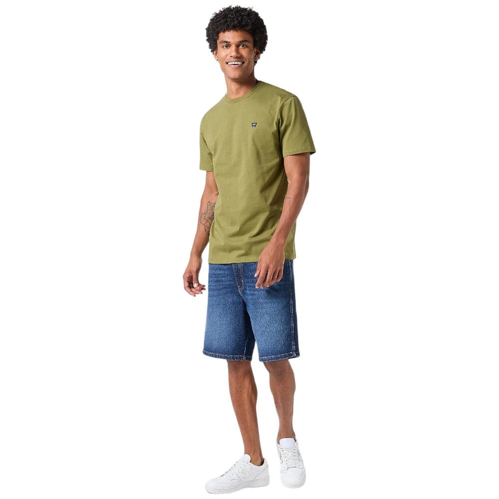 Wrangler t-shirt verde logo piccolo 112350438 T-shirt Wrangler