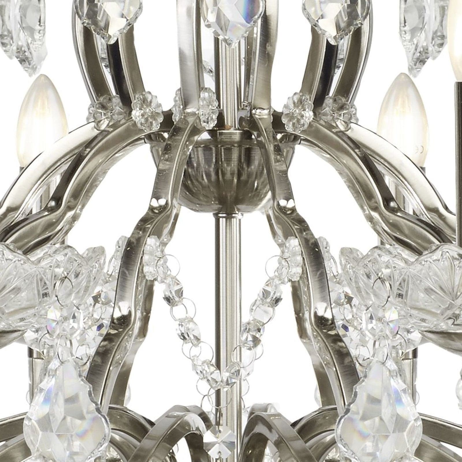 Lampadario Classico Parigi Acciaio Argento Vetro Trasparente 12 Luci E14 in Lampade a sospensione LuceArt - Montecorvino Pugliano, commercioVirtuoso.it