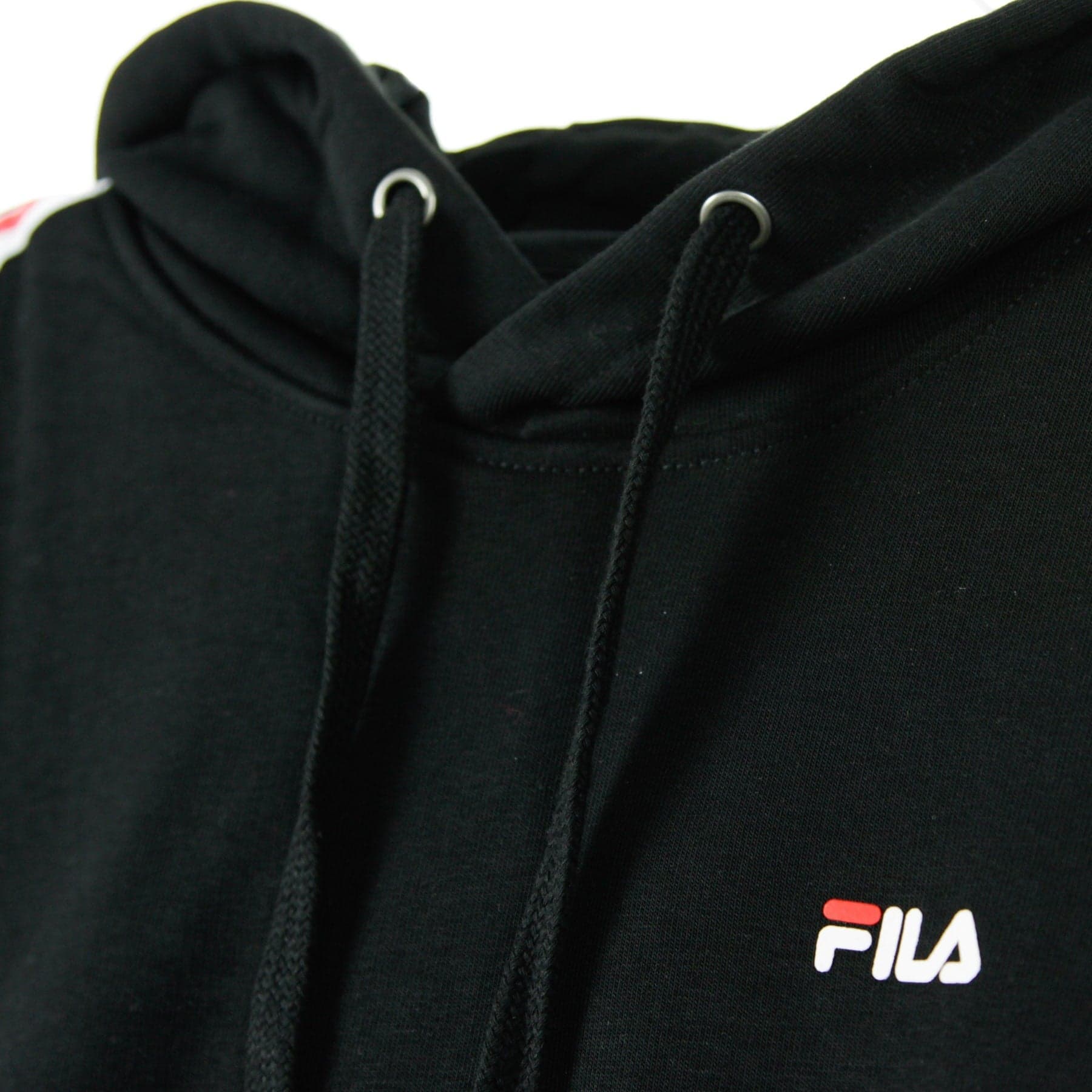 FILA Felpa Leggera Cappuccio Uomo David Taped Hoodie Black da uomo in Felpe con cappuccio Drestige - Casamassima, commercioVirtuoso.it