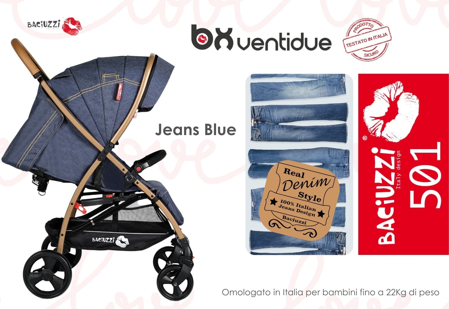Passeggino Superleggero Baciuzzi BX 22 - Vari Colori - 8