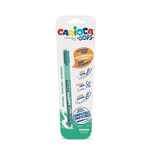 Carioca OOPS Penna Cancellina verde con cappuccio, impugnatura ergonomica