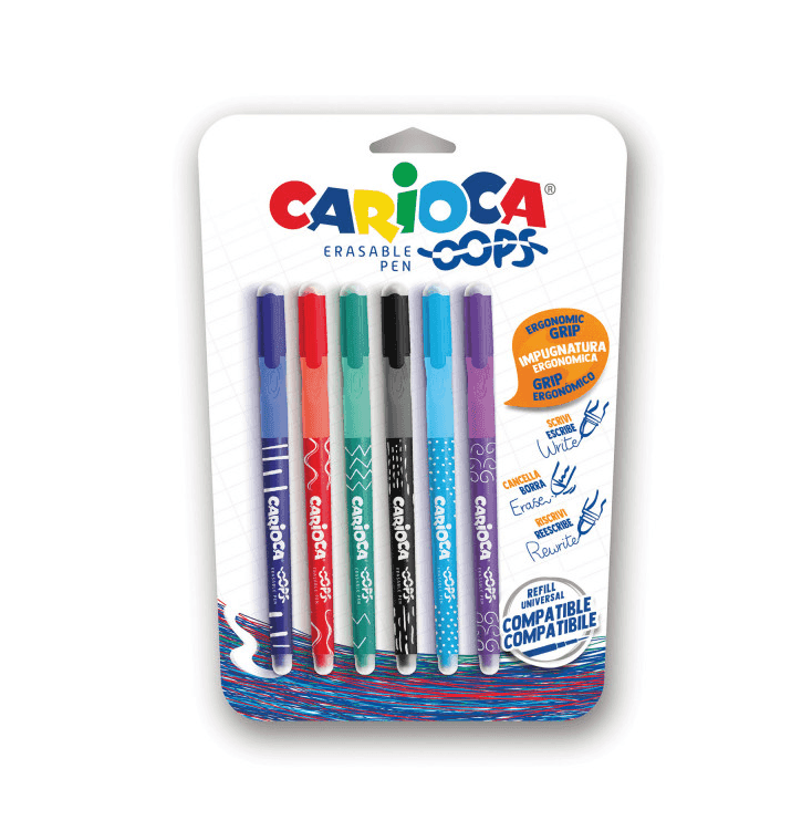 Carioca - Penne Cancellabili Oops - 6 Pz (43037)