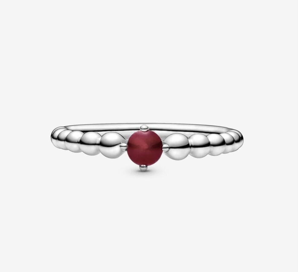 Pandora anello rosso scuro decorato con sfere in Anelli Alba Gioielli - Casoria, commercioVirtuoso.it