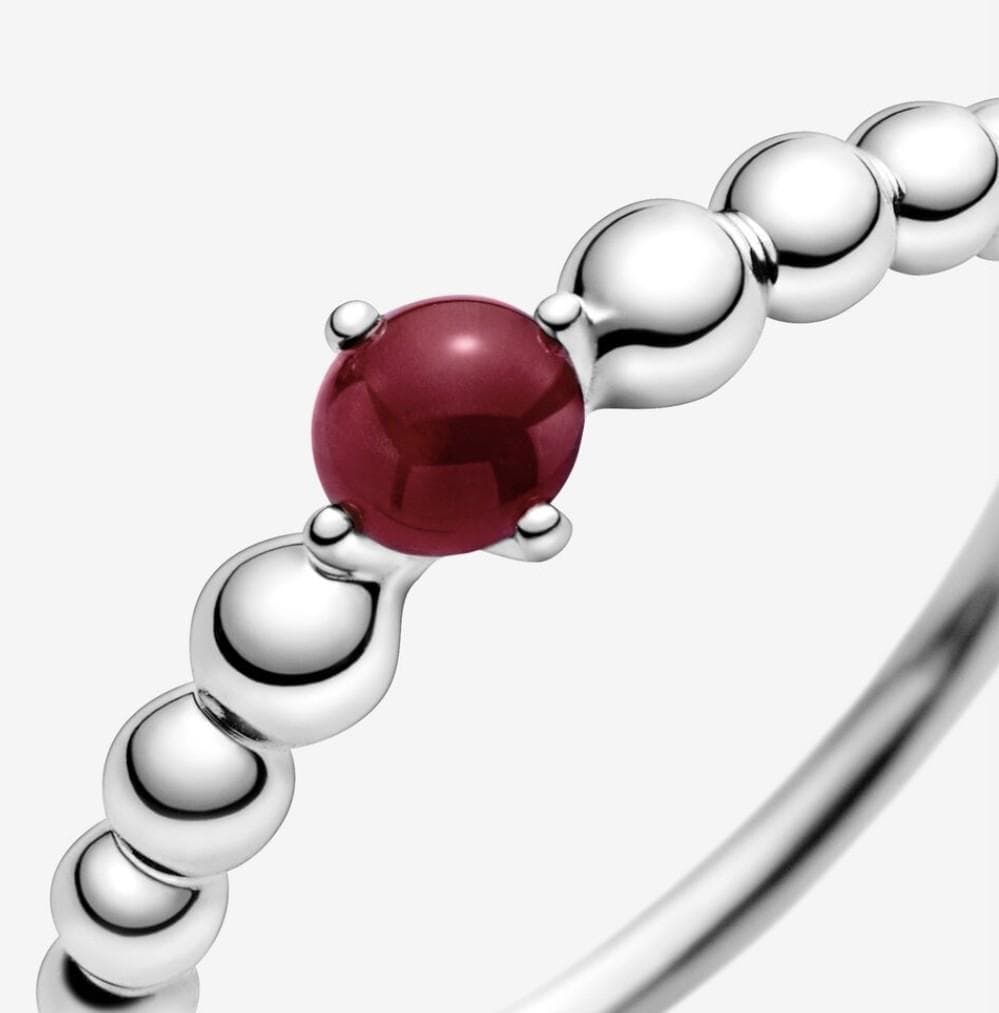 Pandora anello rosso scuro decorato con sfere in Anelli Alba Gioielli - Casoria, commercioVirtuoso.it