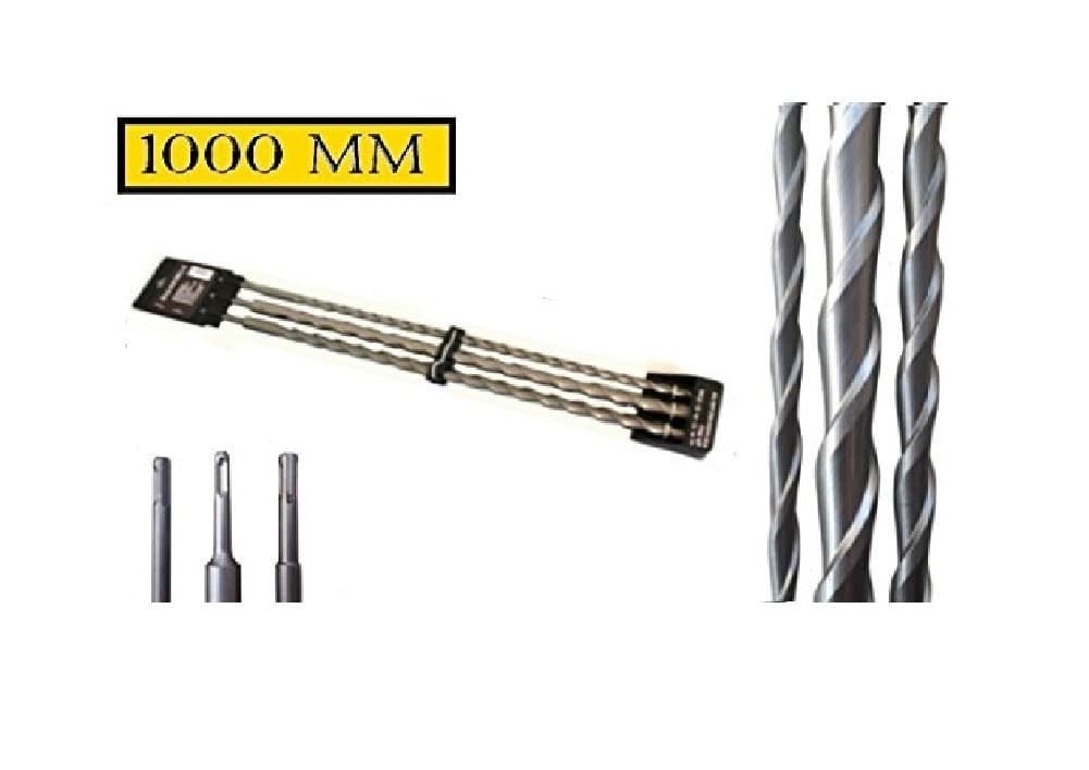 SET 3 PUNTE GIGANTI LUNGHEZZA 1 METRO SDS PLUS PER MURO CEMENTO CALCESTRUZZO in Punte SDS Trade Shop italia - Napoli, commercioVirtuoso.it