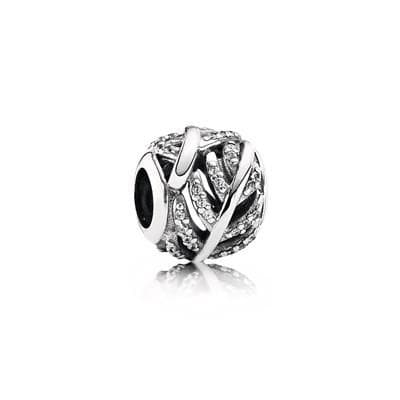 Pandora Charm Openwork Pavè Piuma