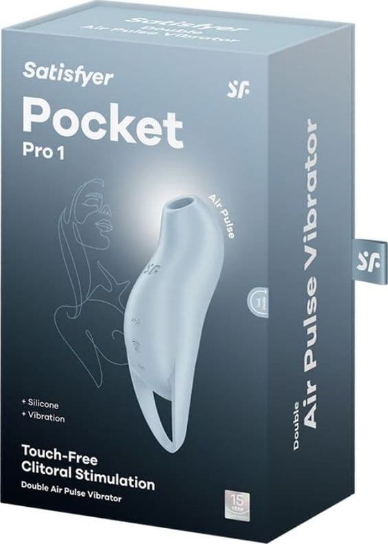 SATISFYER - POCKET PRO 1 STIMOLATORE CLITORIDE AZZURRO in prodotto Desideria Shop - Latina, commercioVirtuoso.it