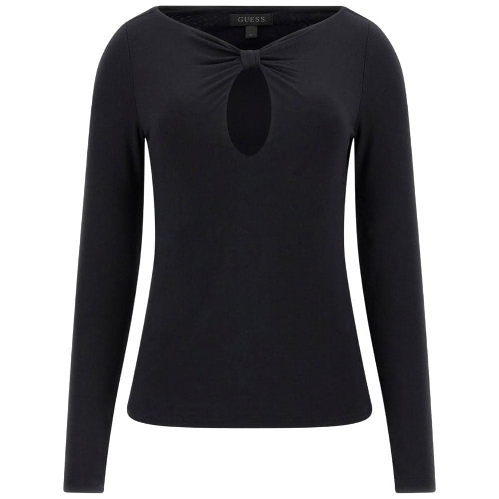 Guess maglia nera in modal con scollo goccia W5YP33KACM2JBLK