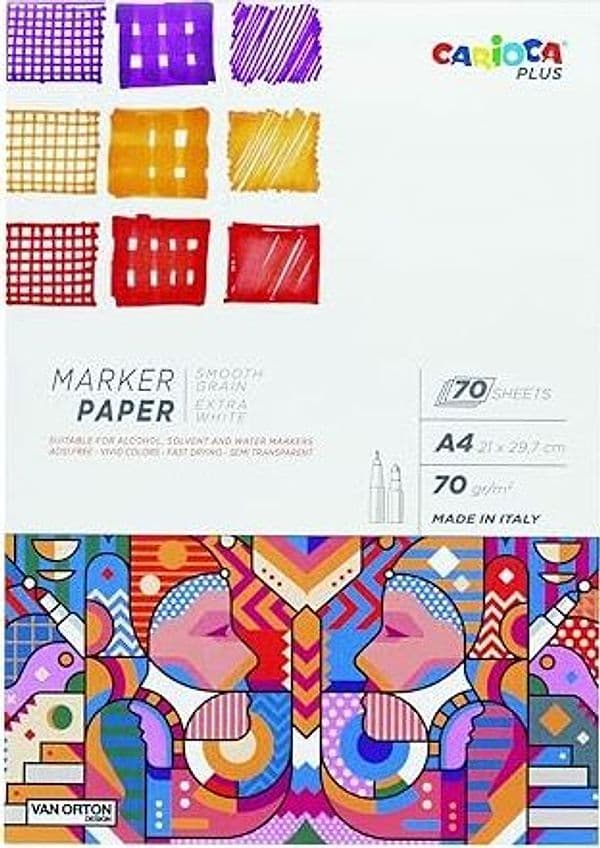 Carioca Plus Carta Per Marker, Marker paper A4 70 Fogli