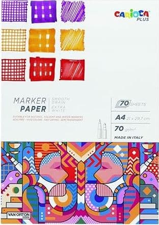 Carioca Plus Carta Per Marker, Marker paper A4 70 Fogli