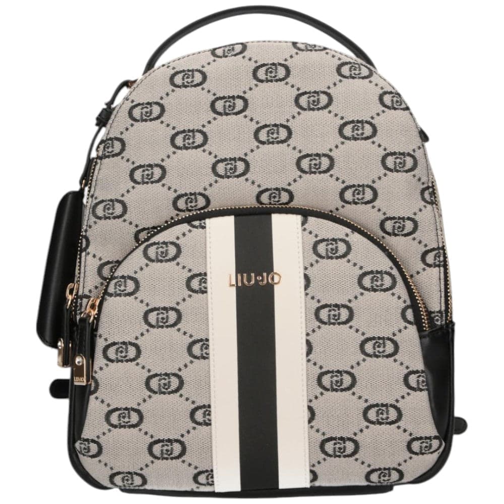 Liu Jo zaino nero jacquard con pochette linea Manhattan AA5157T3846 Zaini Liu Jo