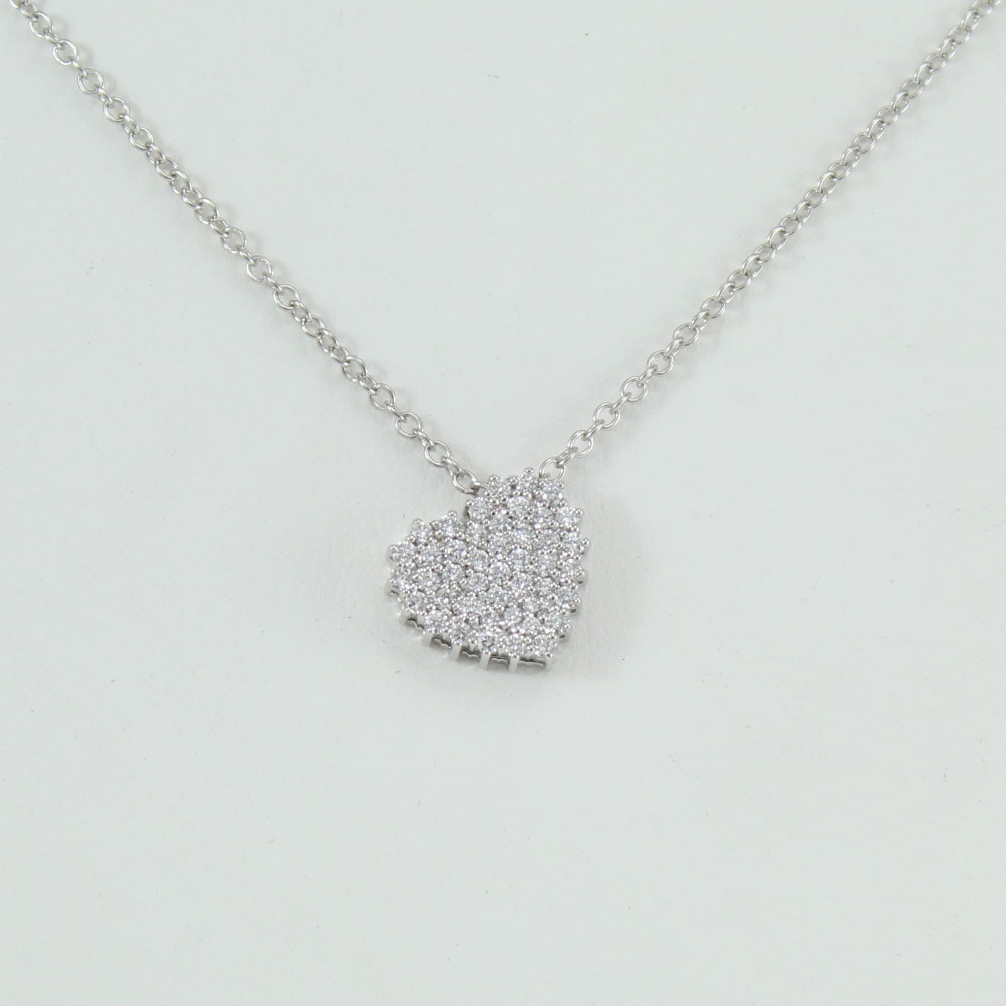 Collana donna Mirco Visconti oro bianco pendente cuore di diamanti in Collane Gioielleria Saba - Dolianova, commercioVirtuoso.it