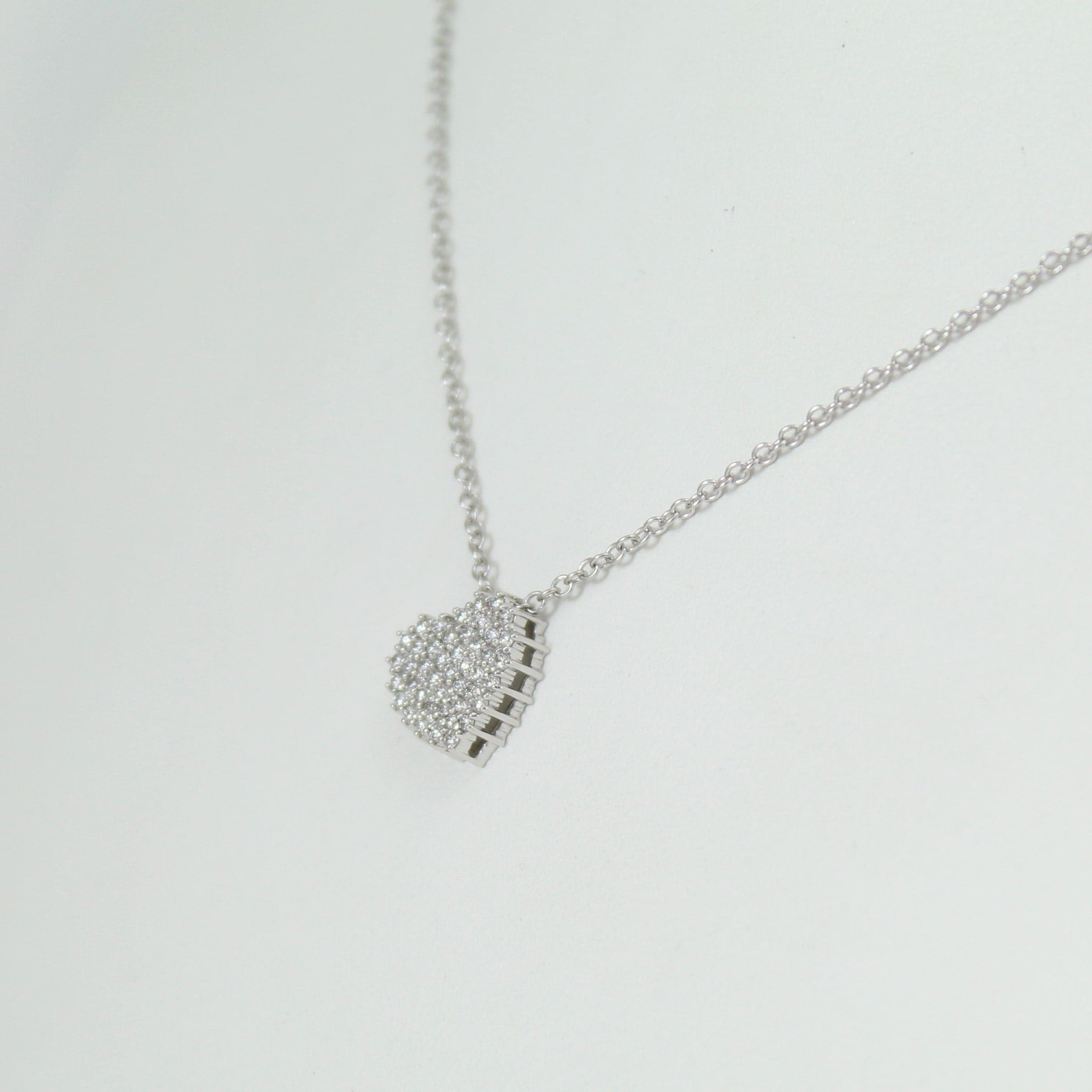 Collana donna Mirco Visconti oro bianco pendente cuore di diamanti in Collane Gioielleria Saba - Dolianova, commercioVirtuoso.it