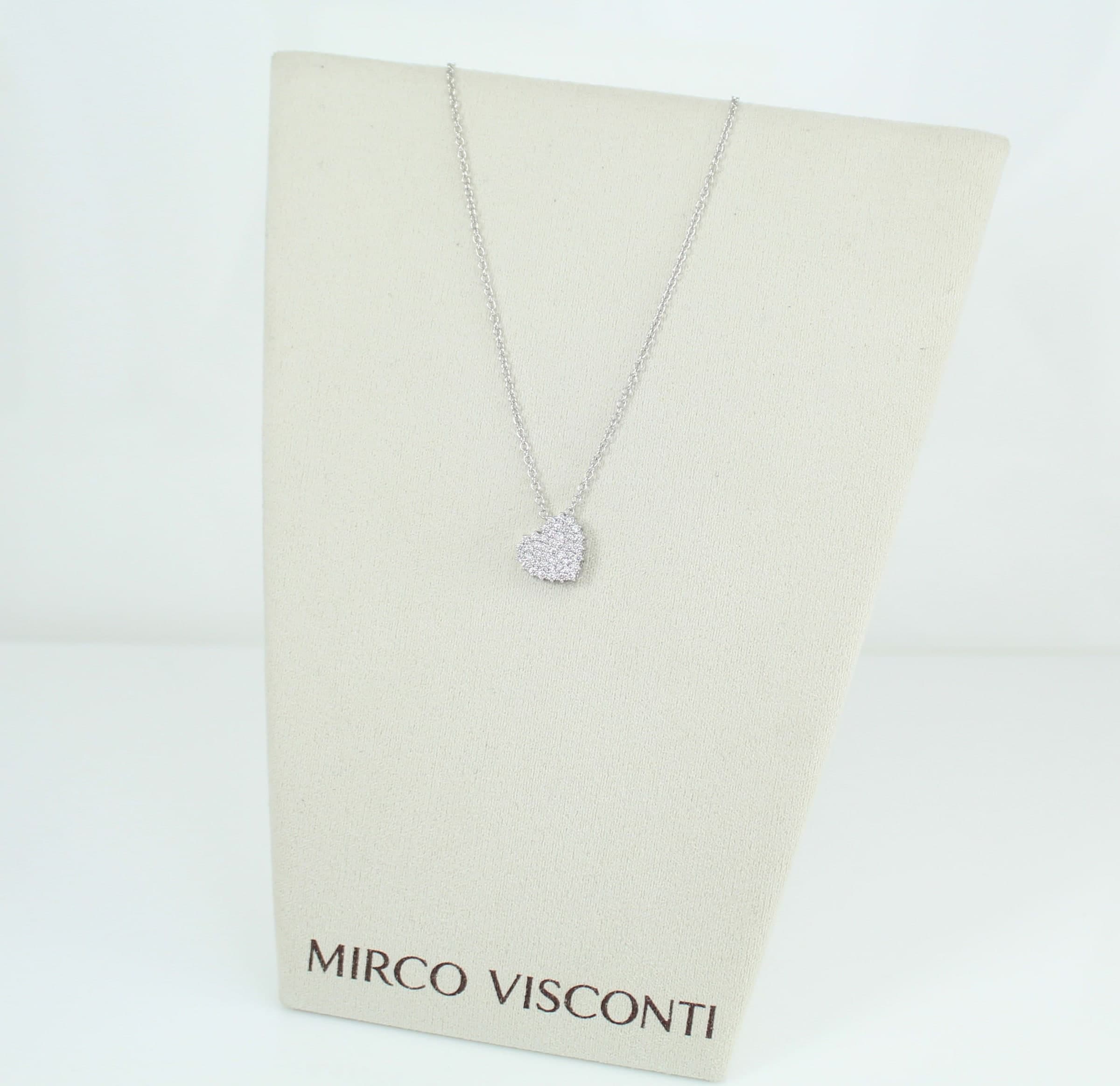 Collana donna Mirco Visconti oro bianco pendente cuore di diamanti in Collane Gioielleria Saba - Dolianova, commercioVirtuoso.it