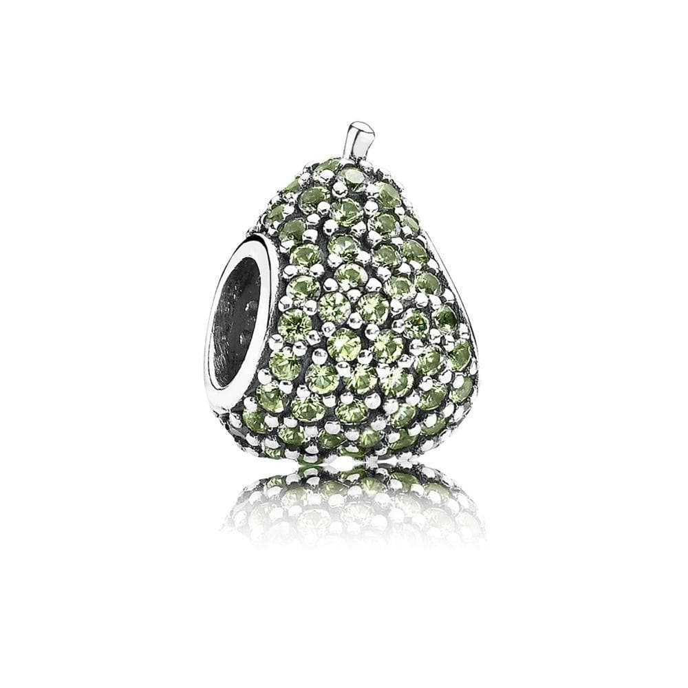Pandora Charm Pera Verde in Pavé