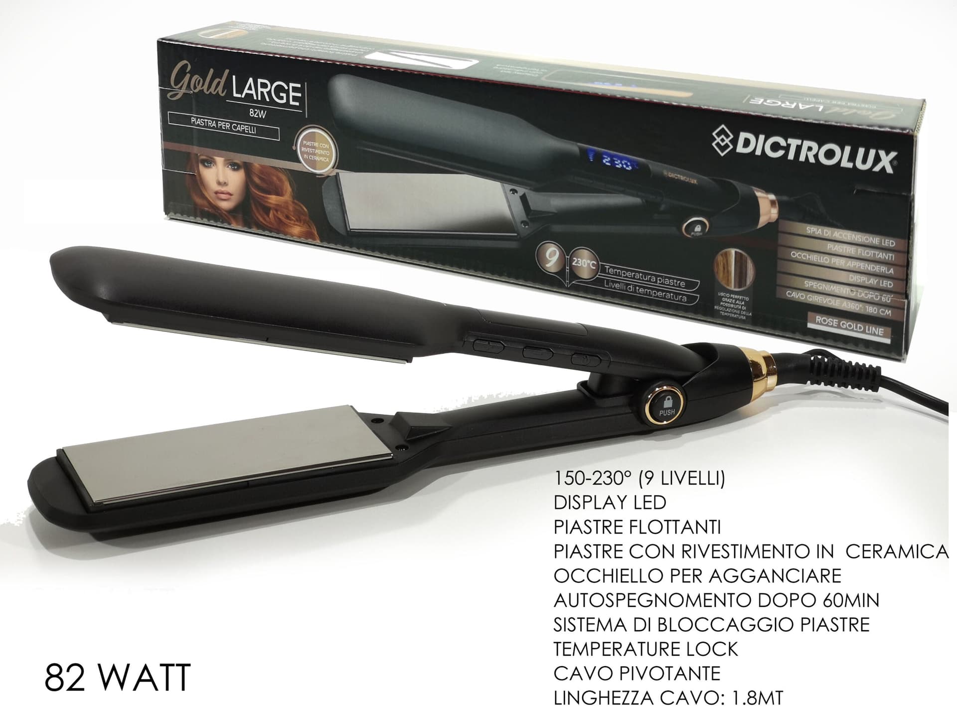 Piastra digitale "Gold Large" 82W