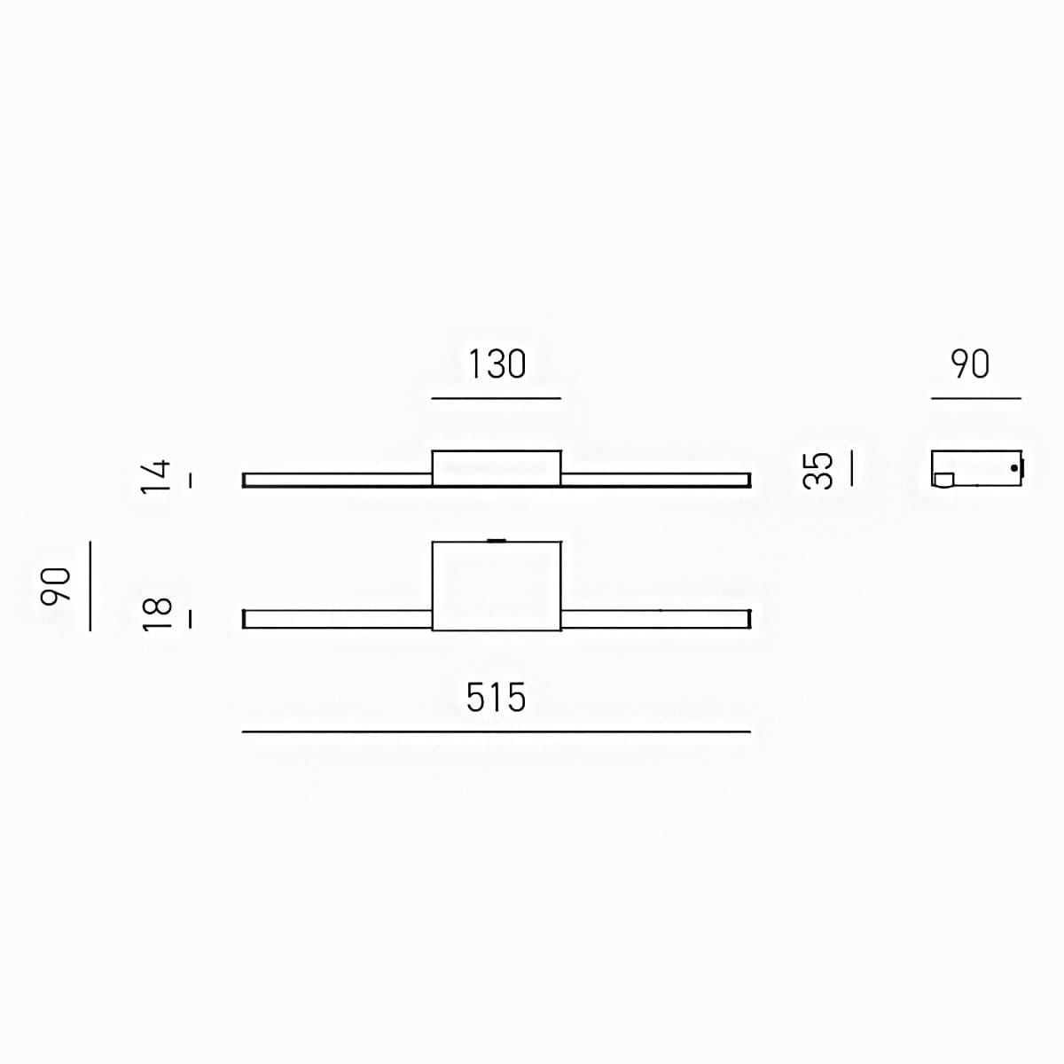 Applique specchio quadro Gea Luce ONE GAP490C LED IP44 lampada parete moderna in Applique Lampadari Bartalini - Colle di Val d’Elsa, commercioVirtuoso.it