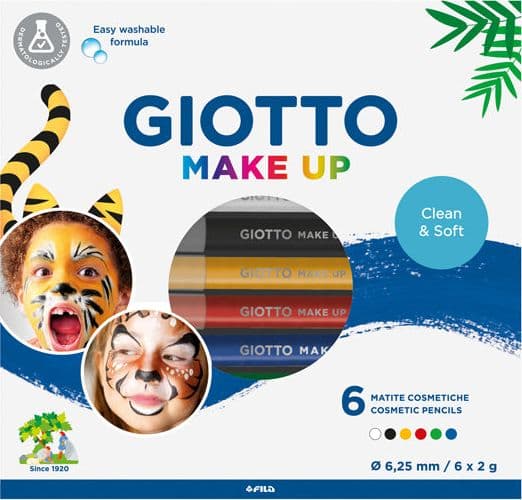 Set 6 matite cosmetiche Make Up colori classici mina da D 6,5mm Giotto