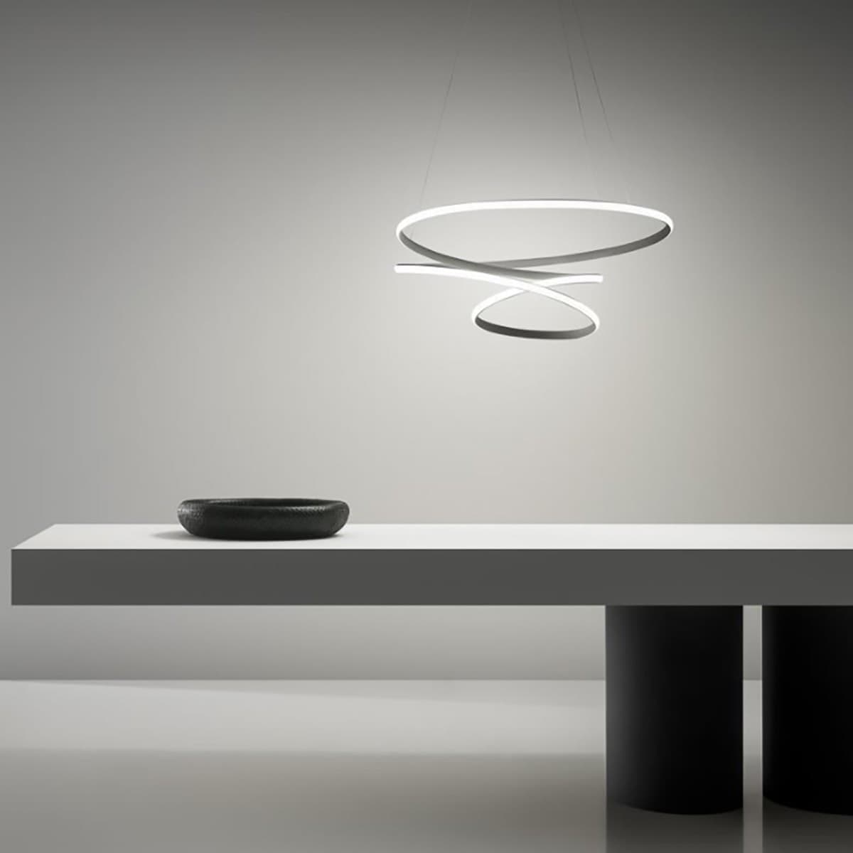 Lampadario led Gea Luce DIVA SS T moderna alluminio sospensione in Lampade a sospensione Lampadari Bartalini - Colle di Val d’Elsa, commercioVirtuoso.it