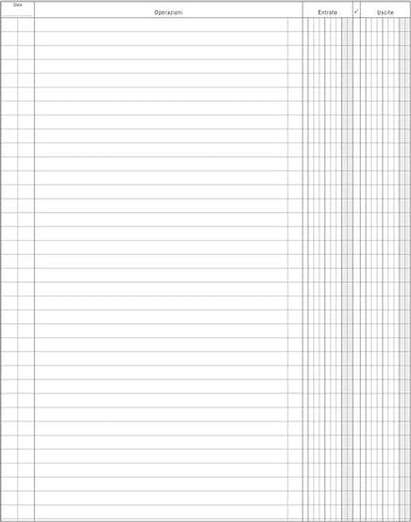 Registro Entrate-Uscite 100pag. 31x24,5cm DU135800000 Data Ufficio