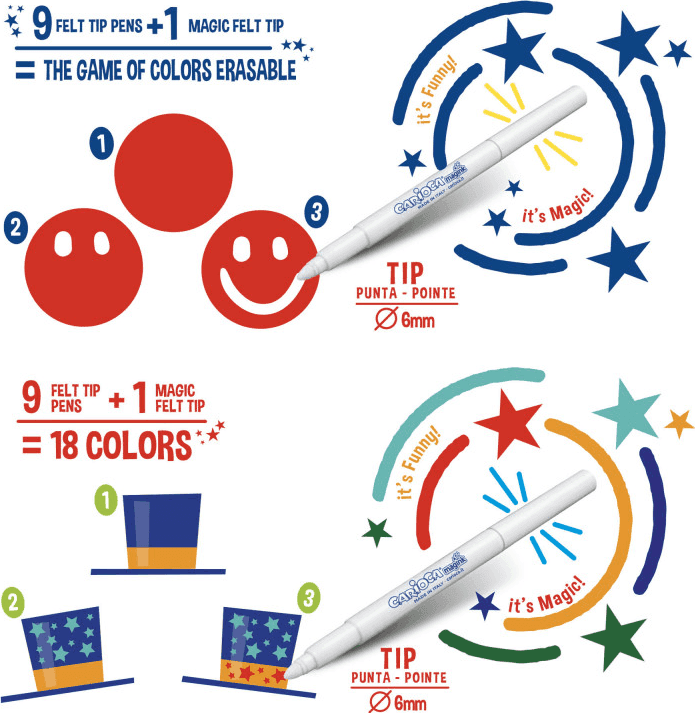 Carioca - Pennarelli Magici Magic Markers - 20 Pz (41369) in Pennarelli per bambini Cartospedia - Napoli, commercioVirtuoso.it