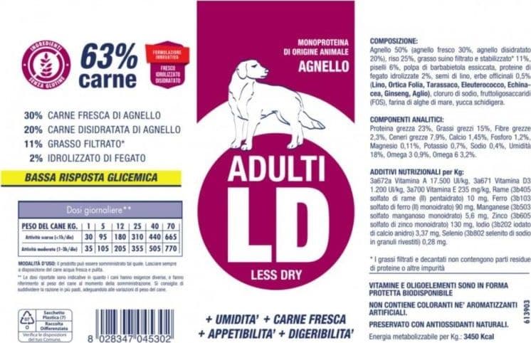 Vet Line LD Agnello per Cani Adulti 3kg in Secco 101 Market - Poggibonsi, commercioVirtuoso.it