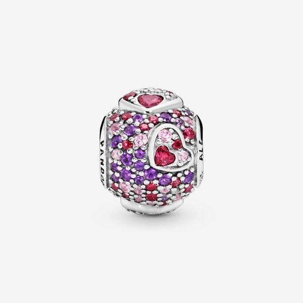 Pandora Charm Cuori asimmetrici con pavé in Bead Charm Alba Gioielli - Casoria, commercioVirtuoso.it