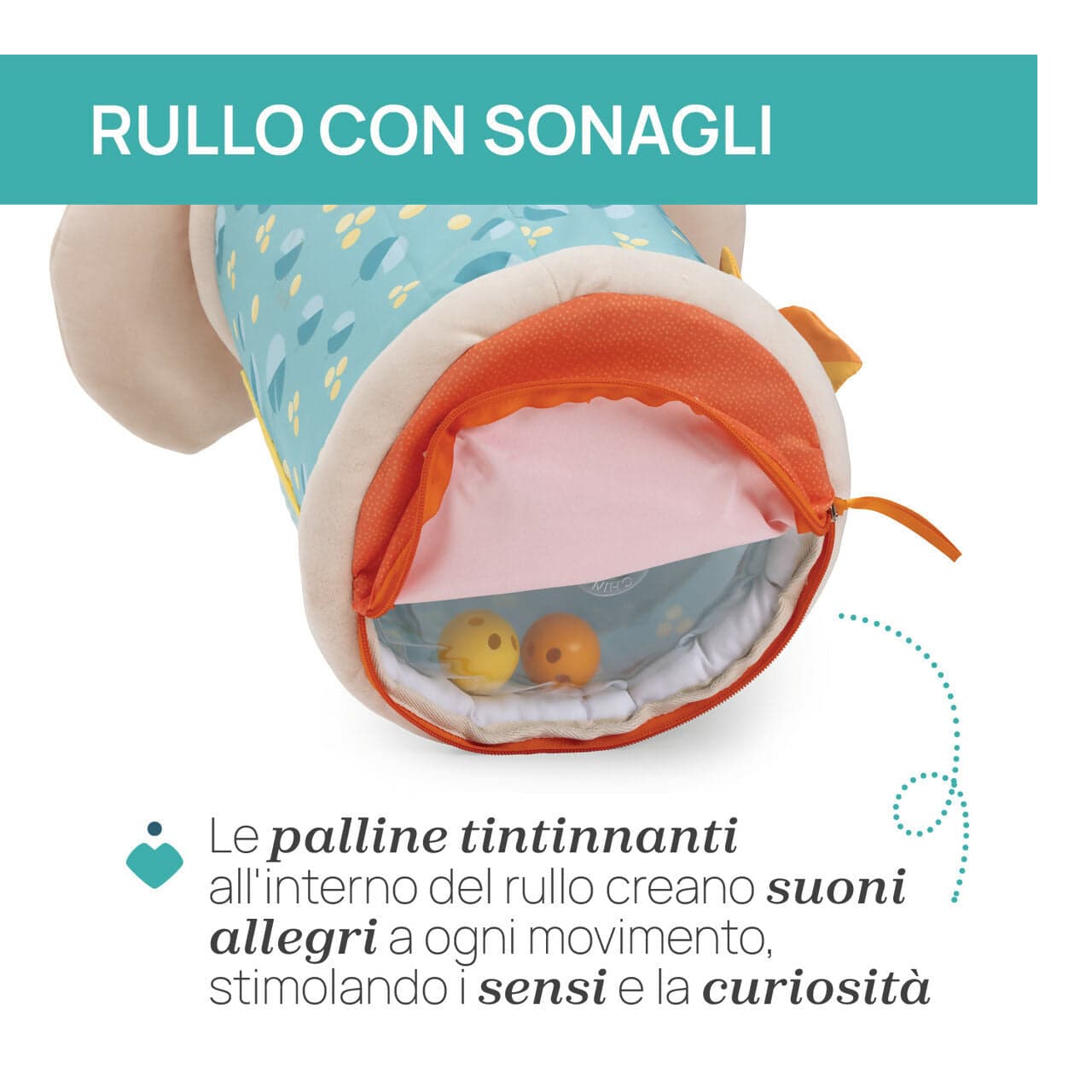 CHICCO Rullo Elefante Sensoriale - gioco morbido ed interattivo - centro di attività sensoriali - da 0 mesi in Giochi elettronici Sanitaria Gioia del Bimbo - Villa San Giovanni, commercioVirtuoso.it