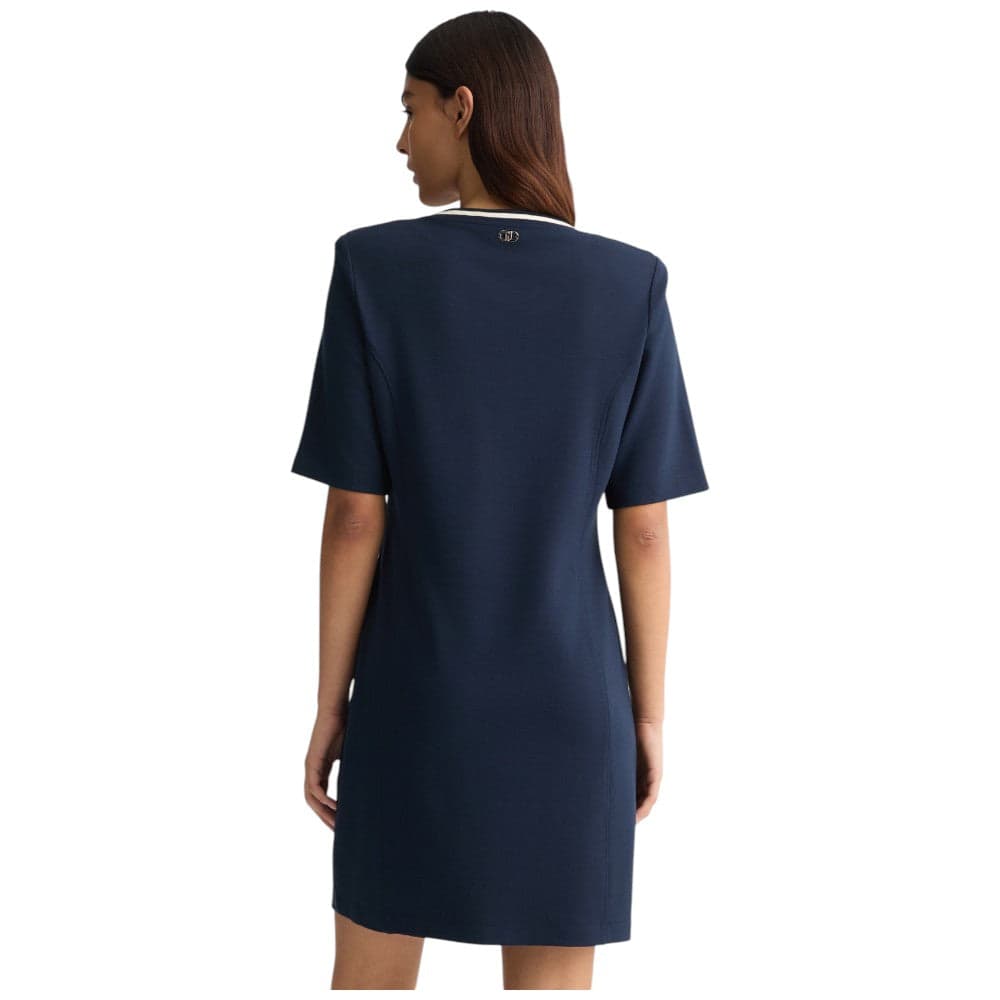 Liu Jo abito corto blu in jersey con bottoni TA5292JS182 93922 Vestiti Liu Jo