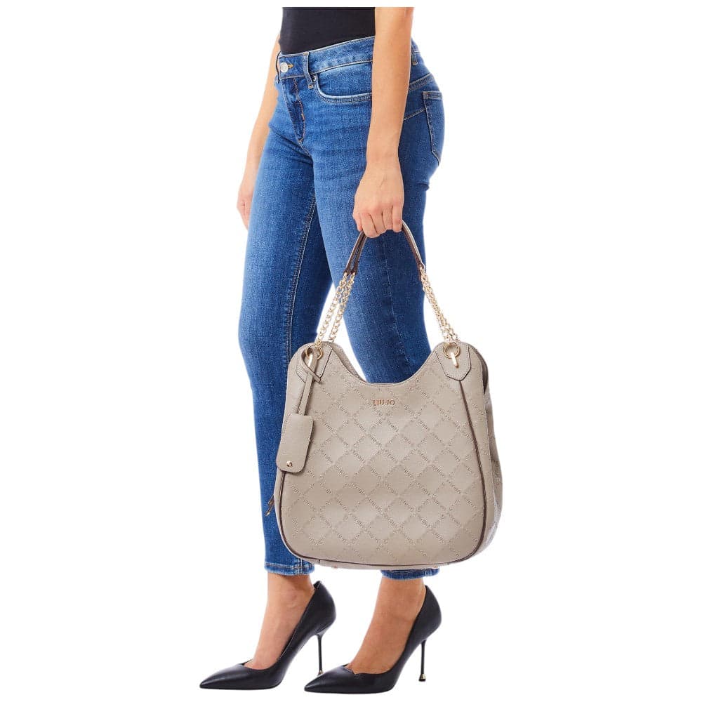 Liu Jo borsa satchel taupe grande AF5054E0538-71105 in Borse a tracolla Prodotti di Classe - Nocera Superiore, commercioVirtuoso.it