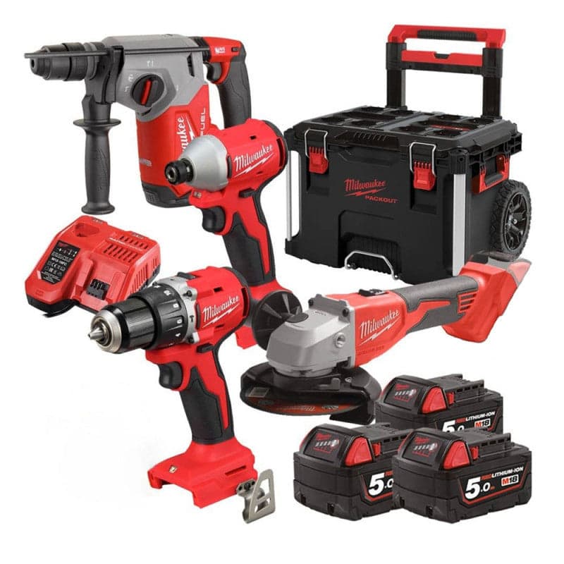 KIT 18V 3 BATT.5AH- TASS.+SMERI.+AVV.+IMPUL BLPP4-503 'MILWAUKEE' in prodotto Busolin - Venezia, commercioVirtuoso.it