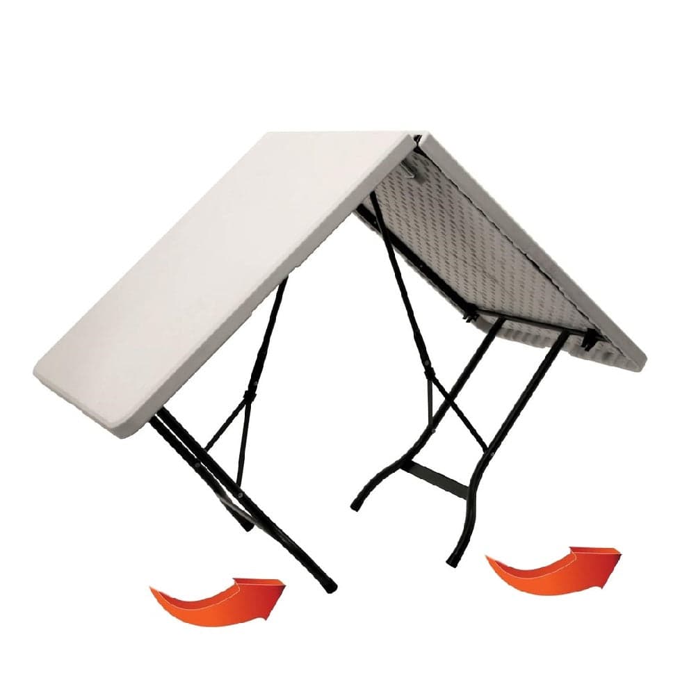 Tavolo Pieghevole in Resina HDPE 244x76 H74cm Richiudibile Salvaspazio Bianco in Tavoli da picnic Danyx - Casoria, commercioVirtuoso.it