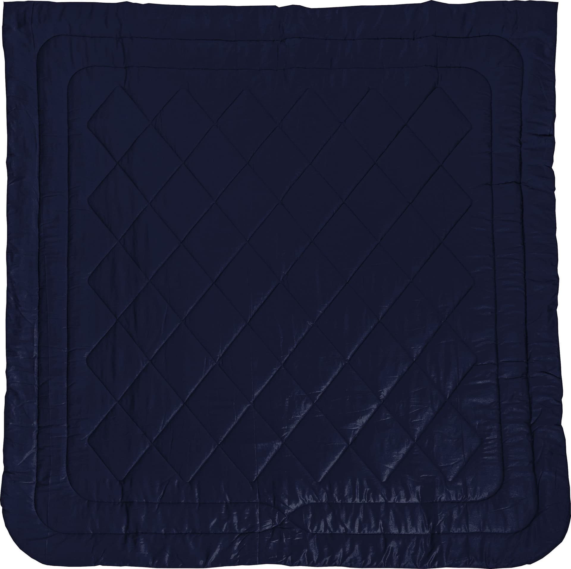 Trapunta matrimoniale Invernale bifaccia-double face in raso di puro cotone Made in Italy Beige/Blu Notte - Vanita di raso