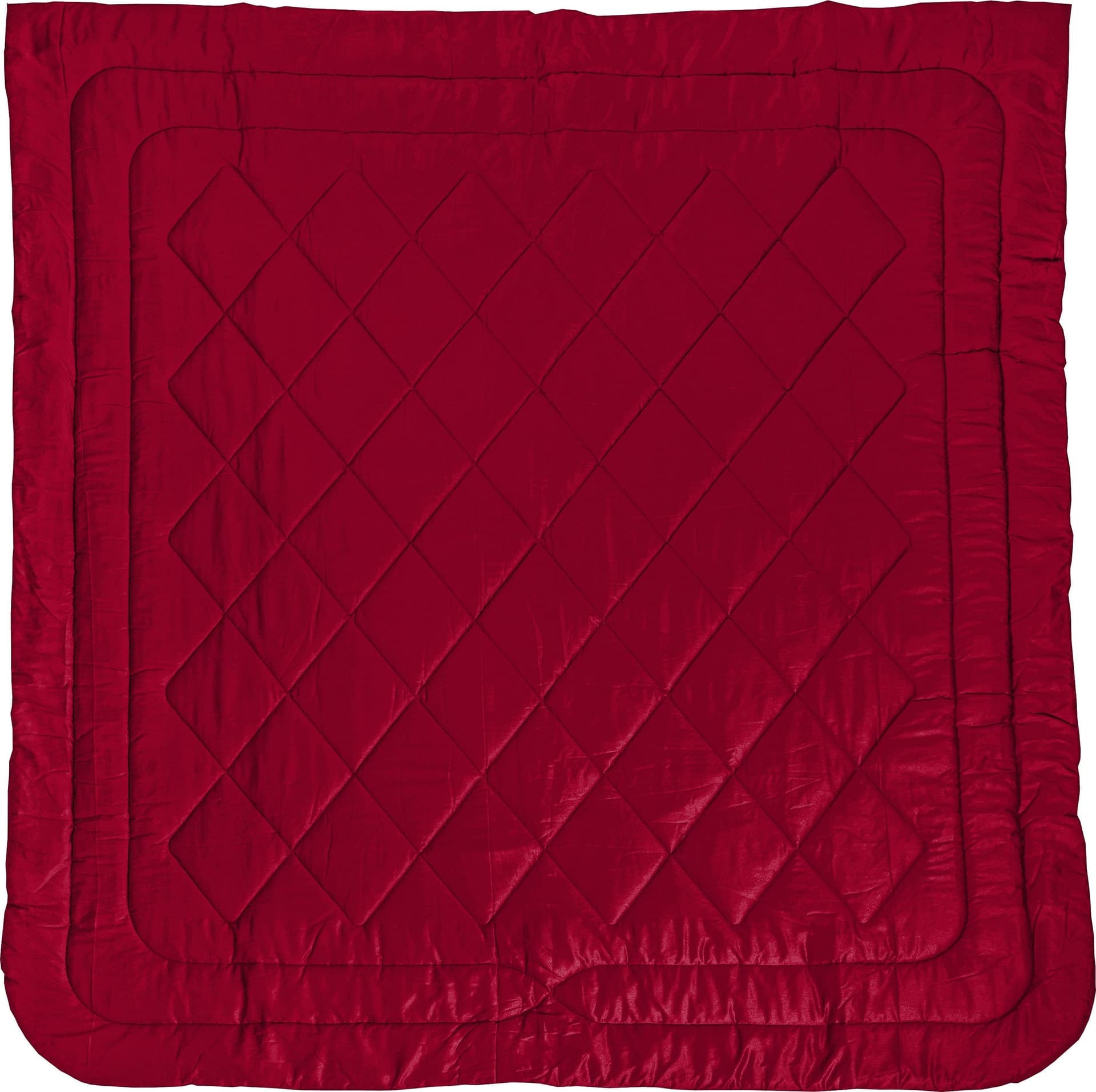Trapunta matrimoniale Invernale bifaccia-double face in raso di puro cotone Made in Italy Beige/Bordeaux - Vanita di raso